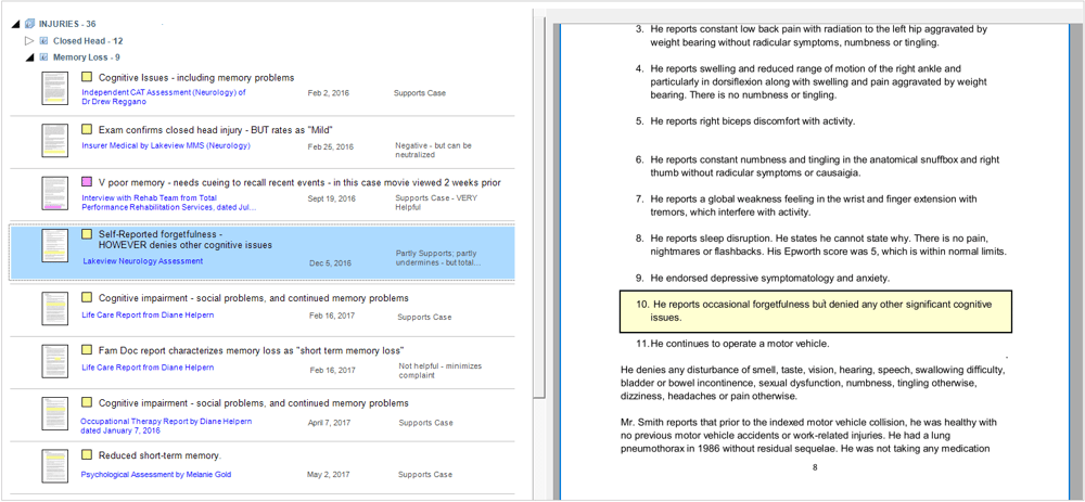 Memory Loss - Annotation Review